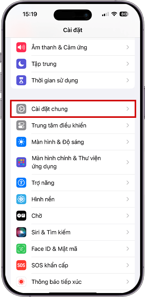 Cài Đặt Chung