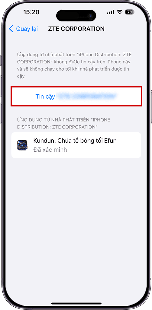 chọn tin cậy